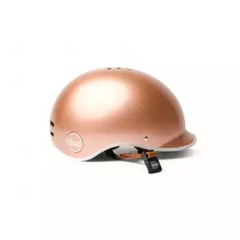 Casque léger vélo Thousand EXPLORER metallics Collection ROSE GOLD vintage cafe racer trottinette skateboard scooter mode promo