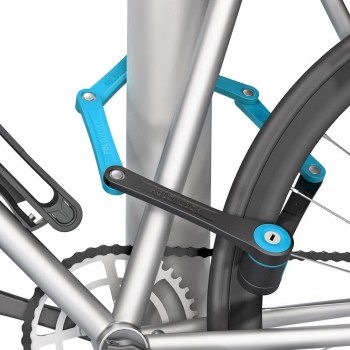cadenas pliable vélos moto scooter agréé par les assurances Foldylock compact bleu indestructible abus promo