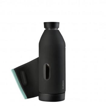 stainless steel bottle thermo gourd CLOSCA BOTTLE BLACK GLACIER hot and cold with infuser chip nfc for electric bike