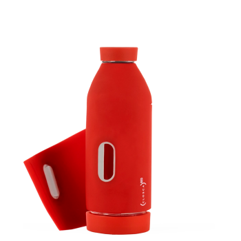 botella de acero inoxidable termo CLOSCA BOTTLE RED PRODUCT caliente y fría con chip infusor nfc para bicicleta eléctrica