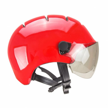 Casque vélo pour cycliste Urbain Kask Lifestyle rouge avec visière cuir végétal protection de la pluie promotion