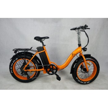 vélo électrique pliable femme orange