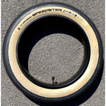 Fatbike tire white cream speedster skinwall 20 x 4.0